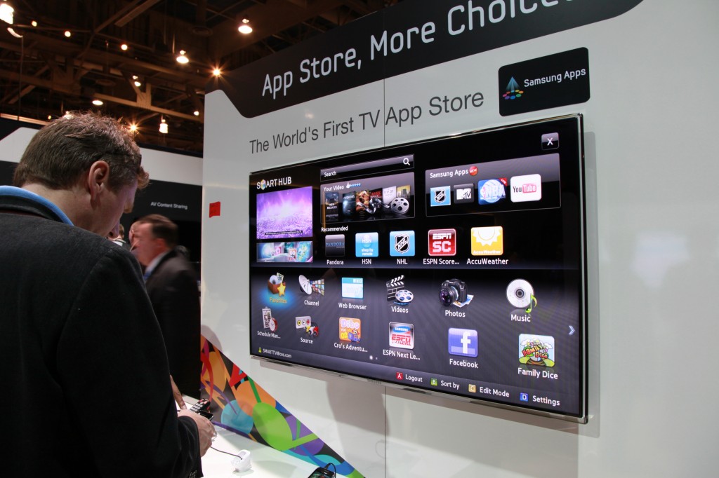 Samsung TV app store display (image source: Flickr, by  ETC@USC) 