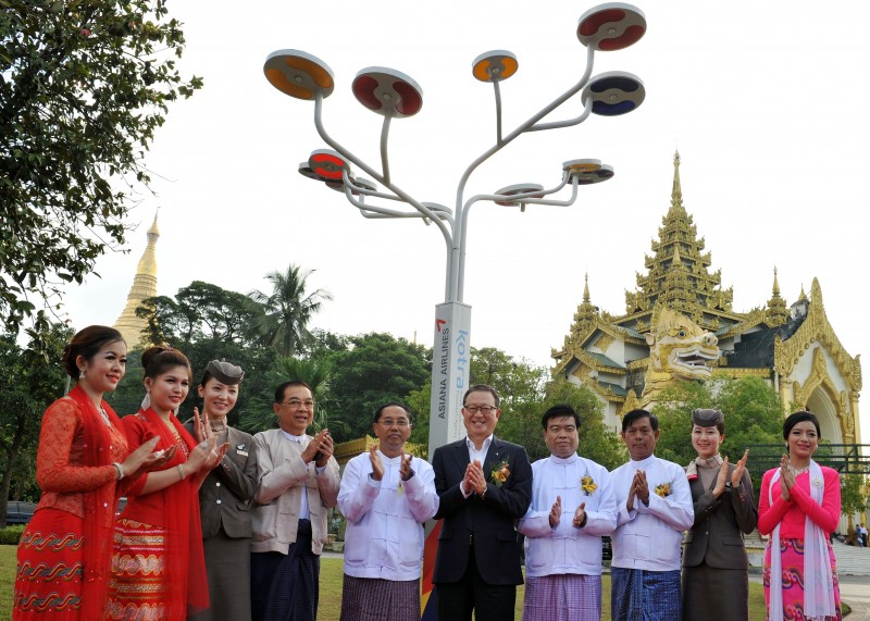 Asiana to Light Buddhist Pagoda in Myanmar’s Capital