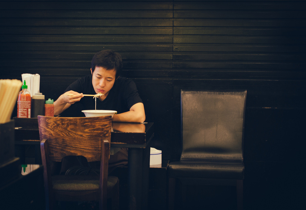 As Korean society becomes more individualized, more people would have to eat alone eventually. (image: Guian Bolisay/flickr)
