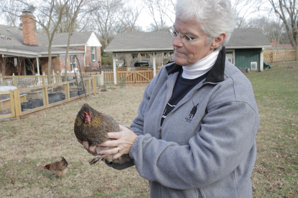 Robyn Kevlin, of Nashville, Tenn., has been raising six hens in her backyard since 2012. (Photo: Business Wire)