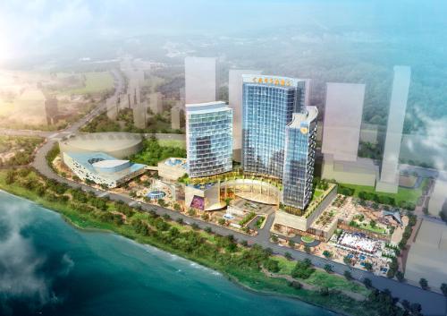 The consortium hopes to open the Incheon integrated resort in time to welcome visitors arriving in Korea for the 2018 Olympics in Pyeongchang. (image credit: Caesars Entertainment Corp.)