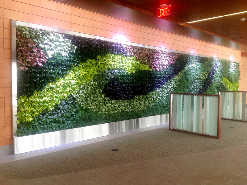 GSky Plant Systems, Inc. has installed a new Versa Green Wall to accent renovated lobby with a living mural of lush greenery. (image: GSky Plant Systems, Inc./PR Web)