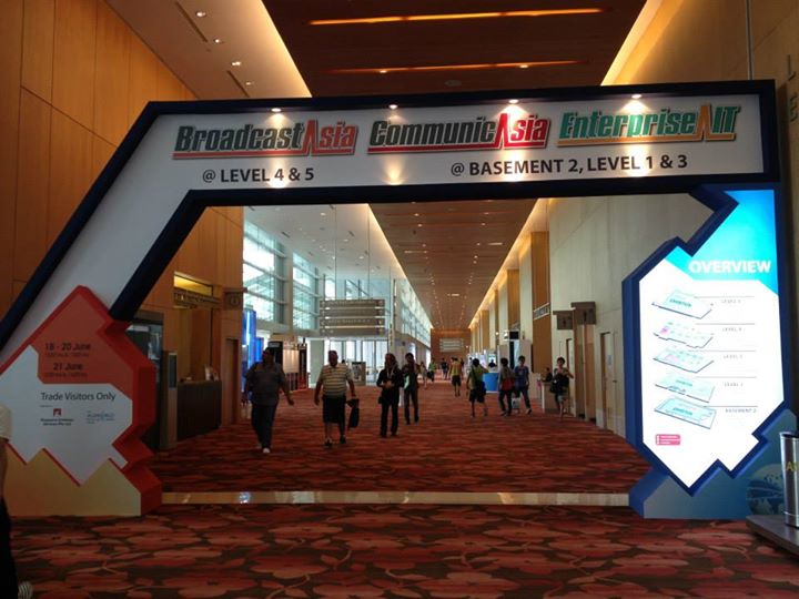 The region's most established ICT, broadcast and digital media trade events, CommunicAsia2014, EnterpriseIT2014 and BroadcastAsia2014, opened at Marina Bay Sands, Singapore. (image credit: Singapore Exhibition Services)