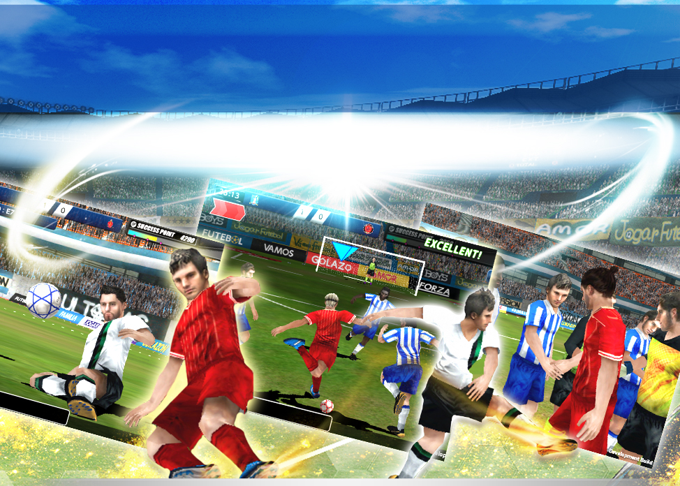 Collect famous footballers, build your dream team, and face off in football matches (image: KLab Games)