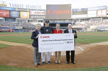 Canon U.S.A. Stands in Support of the National Center for Missing & Exploited Children at Yankee Stadium