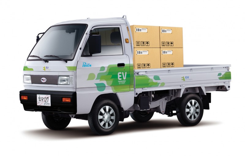 First Electric Pick-up Truck to Run in Jeju