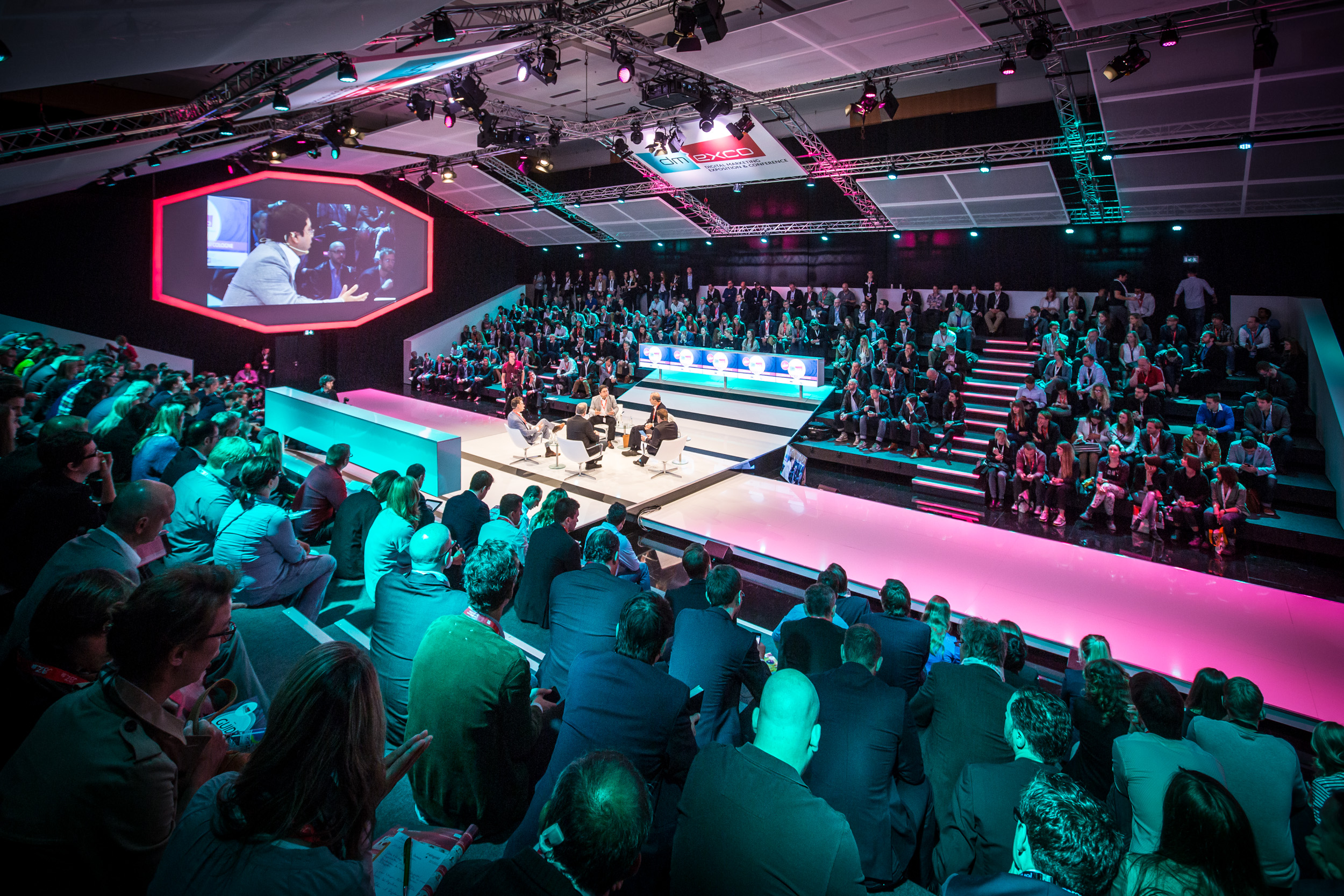 With a new exhibitor record of 881 companies from all over the world, a record amount of floor space measuring 75,000 square meters, the occupancy of four halls for the first time, and more than 500 top international speakers, dmexco is connecting all of the worlds of the digiconomy under this year's slogan of "Bridging Worlds." (image credit: dmexco) 