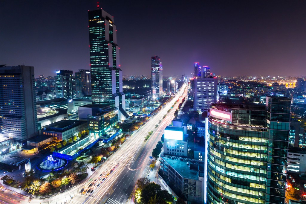 Night view of Gangnam district in Seoul (image: Kobizmedia/Korea Bizwire)