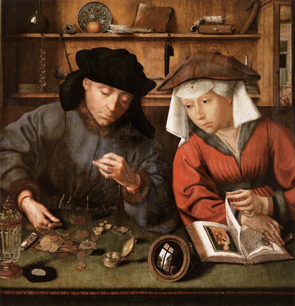 Quinten Massijs (I) - The Moneylender and his Wife (Wikimedia Commons) 