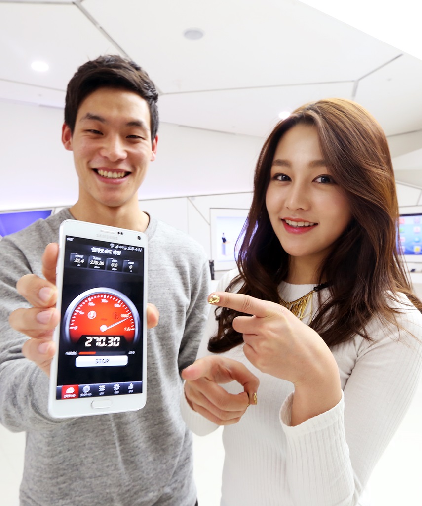 Tri-band LTE-A service is four times faster than LTE and 21 times faster than 3G service. (image: SK Telecom)