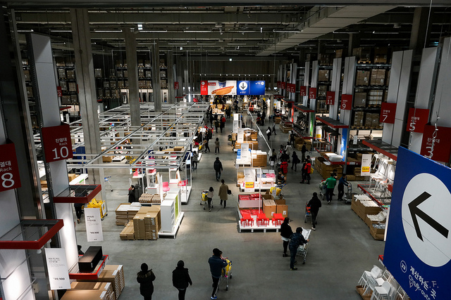Under the existing law, IKEA is categorized a specialty shop selling furniture, not a wholesale distributor, so it is excluded from regulations such as forced closures every other weekend and limited operating hours. (image: TF-Urban/flickr)