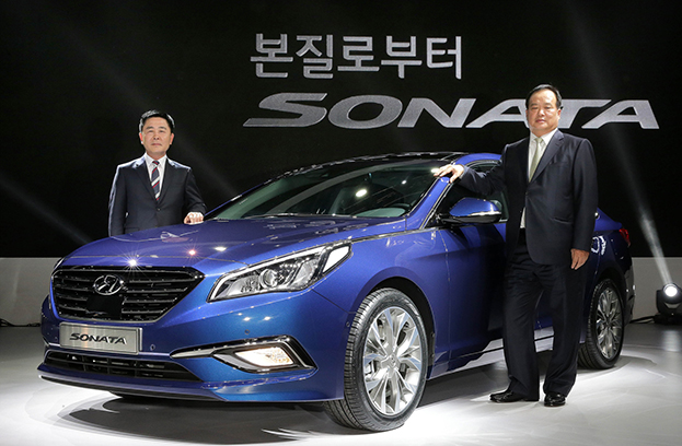 The new Sonata, unveiled last spring, won the "2015 Best Economic Performance Award" in the full-size segment by the Automotive Science Group (ASG). (image: Hyundai Motor)