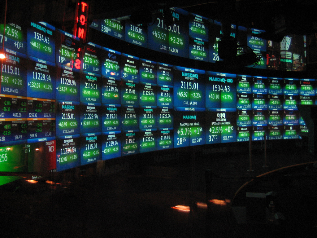 Nasdaq-100 represents the top 100 non-financial companies listed on The Nasdaq Stock Market, and serves as the benchmark for companies that drive the global economy. (image: wikipedia)