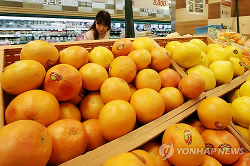 Record High Import Volume of Grapefruits to Korea