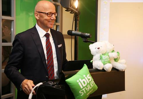 Patrick Basset, Asia-Pacific chief operating officer for Accor, speaks during an opening ceremony of Ibis Styles Ambassador Seoul Myeongdong on March 11, 2015. (Image: Accor)