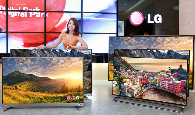 The UHD TV panel market, also known as the 4K market, will likely grow to a size of 40 million units in 2015, accounting for 15 percent of the global panel market. (image: LG Electronics)