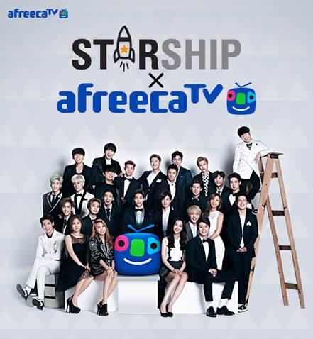 Starship Entertainment, representing Sistar and K-will, launched a station called 'Starship TV' on Afreeca TV. (image:  Startship Entertainment)