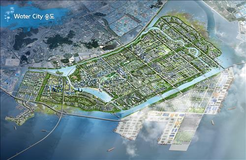 The 'Songdo Waterfront Project' is schedule to start in the latter half of this year. The project will connect the canals and lakes around Songdo International City in the Incheon Free Economic Zone. (Image : Yonhap)