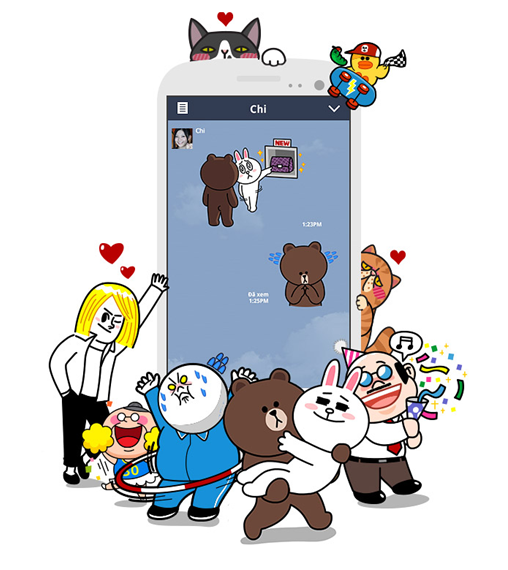 LINE stickers are the marketing tool companies prefer the most. (Image : LINE homepage)