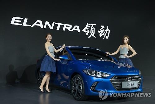 The two leading South Korean carmakers sold a total of 180,159 vehicles in China last month, up 11.5 percent from a year earlier, according to the data. (Image : Yonhap)