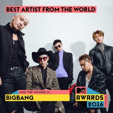BigBang Honored in Italian MTV Award