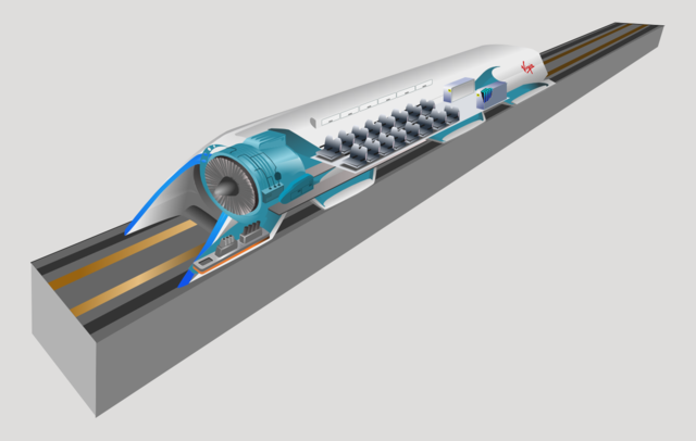 Concert art of hyperloop train system. (image: Wikipedia)