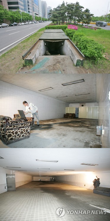 While all government branches, including the Ministry of National Defense and the Presidential Security Service have since denied knowledge of the bunker’s presence, it is believed to have been built sometime in 1977. (image: Yonhap)