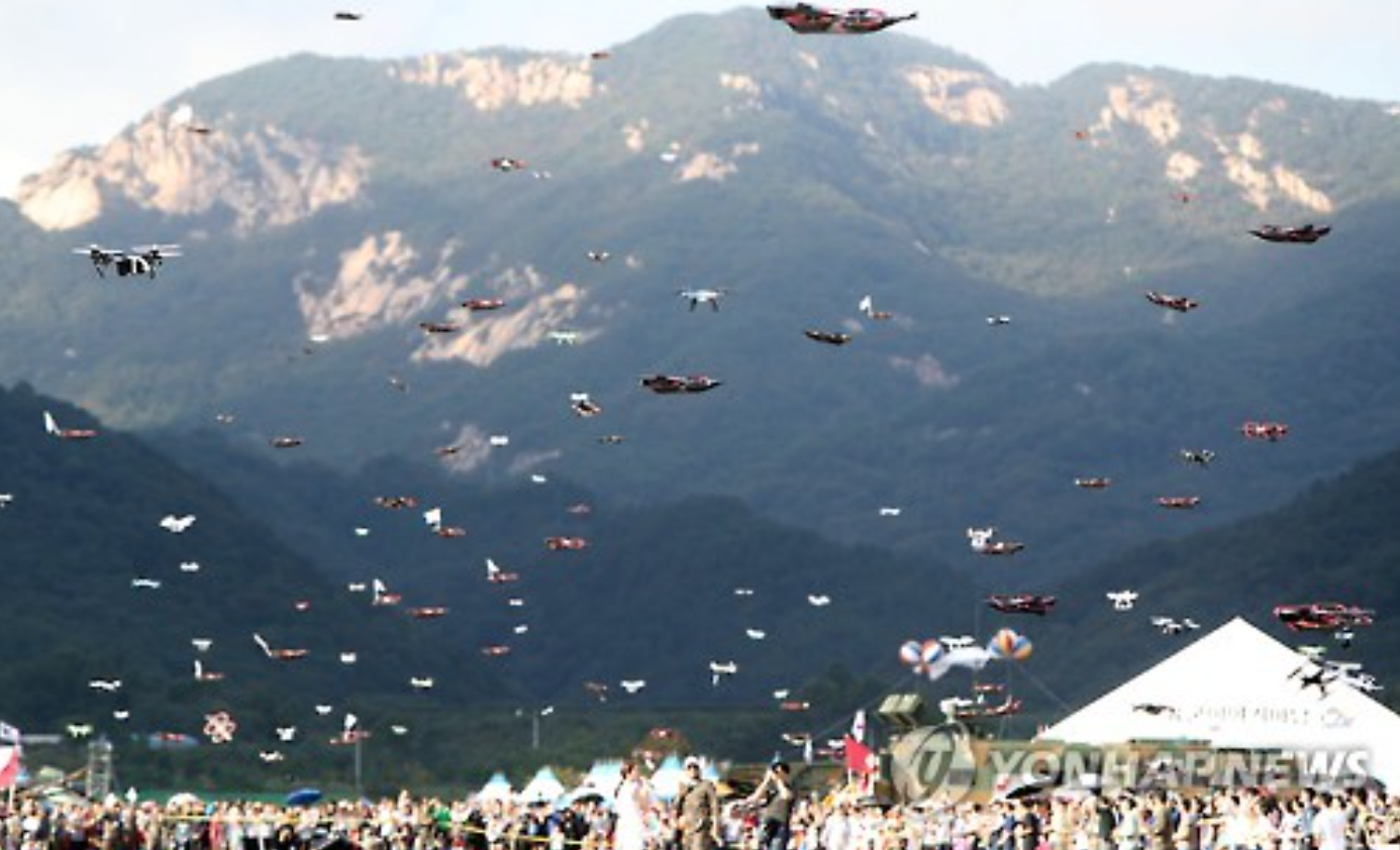 Coreia tenta Recorde Mundial de Drones no Ar