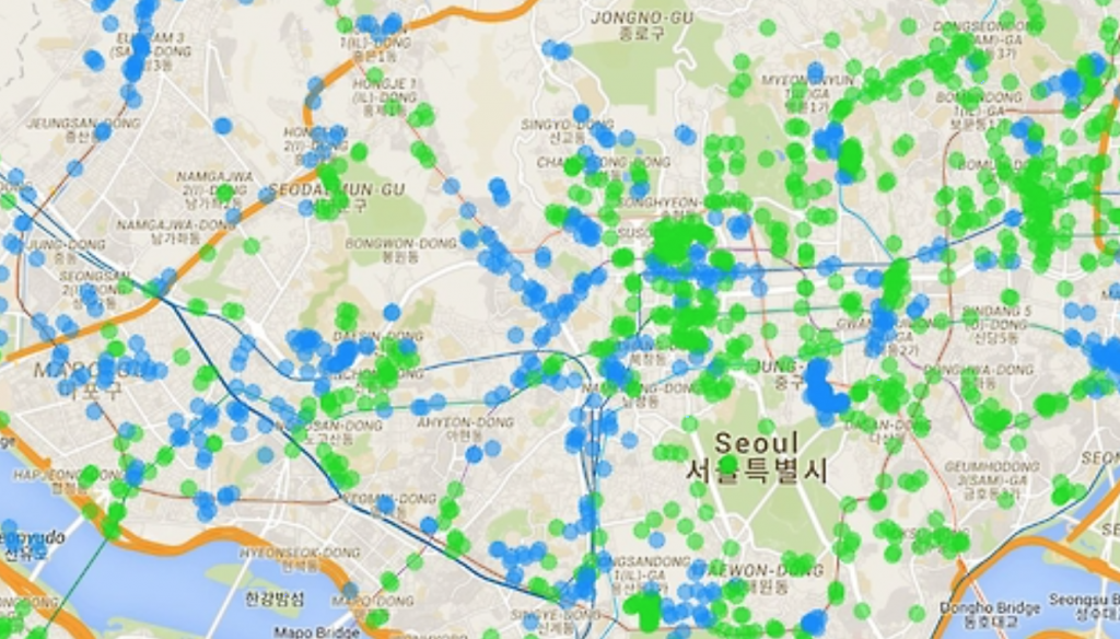 PokéStops in Seoul. (image: Yonhap)