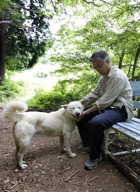 In 2014, he shared on his Facebook page the story of Jisoon, who had been roaming about his neighborhood, and how he came to take her in. (image: Moon Jae-in Blog)