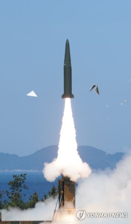 A test-launch of the Hyunmoo-2B missile in 2015. (image: Yonhap)