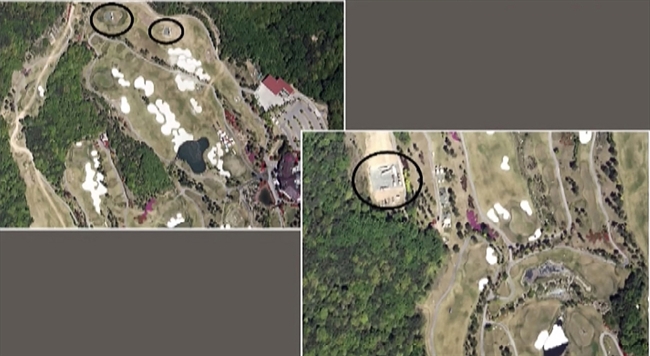 North Korea's Korean Central TV Broadcasting Station released what it claims are satellite images of the Terminal High Altitude Area Defense system deployed in South Korea's Seongju county on May 8, 2017. (For Use Only in the Republic of Korea. No Redistribution) (image: Yonhap)