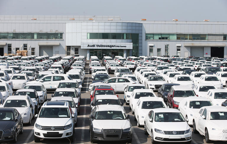 Audi Volkswagen Korea's pre-delivery inspection center in Pyeongtaek, about 70 kilometers south of Seoul. (image: Yonhap)