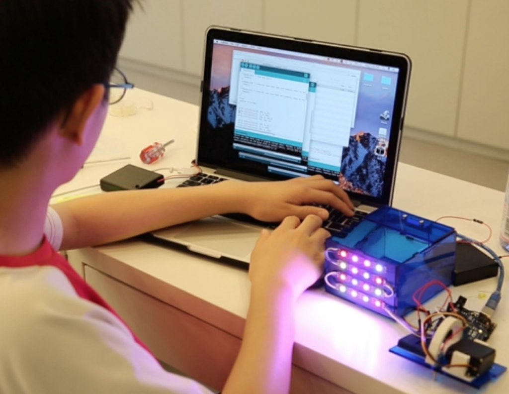 A student working on programming at the private institute in southern Seoul. (image: Code Academy)