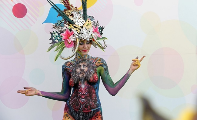 The event closed with the 2017 DIBF Awards Ceremony, which decided winners for the DIBF Bodypainting Awards, DIBF Fantasy Make-Up Awards and DIBF Photogenic Model Awards. (Image: Yonhap)