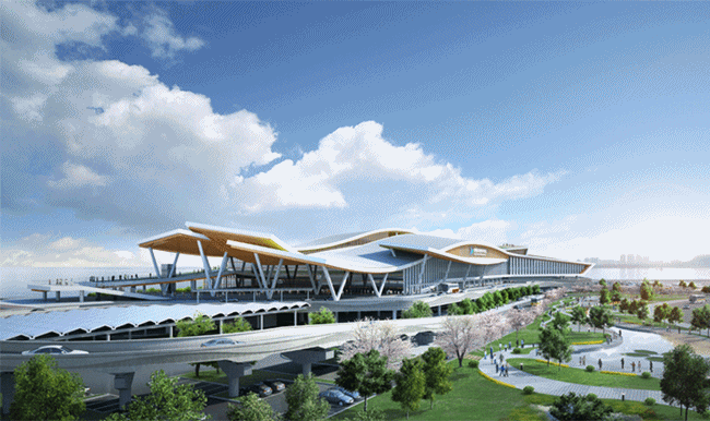 Incheon Port is set to adopt one of the largest geothermal heating systems in South Korea at new international passenger and cruise terminals currently under construction, a move that is expected to result in energy savings of nearly 70 percent every year. (Image: Incheon Port Authority)