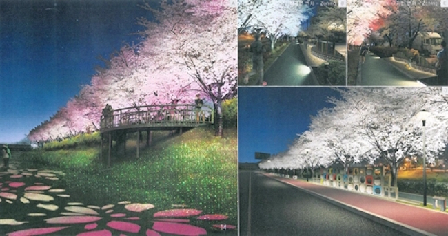 Sunchang County, in North Jeolla Province will spend 1.95 billion won to decorate parts of the walking path alongside the Gyeongchun Stream. (Image: Yonhap)