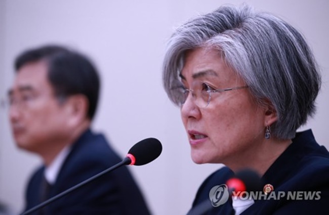 While speaking at a parliamentary audit of her ministry, Kang added, however, that it is difficult to predict when such a visit will take place because the right circumstances should be created for it. (Image: Yonhap)