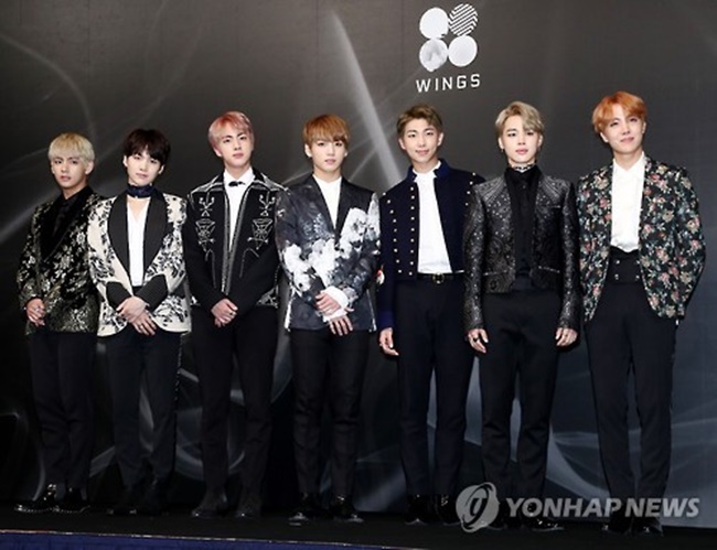 South Korean boy band BTS has been named as one of the 15 most influential celebrities on social media by US Weekly, alongside American President Donald Trump and international pop star Beyonce. (Image: Yonhap)