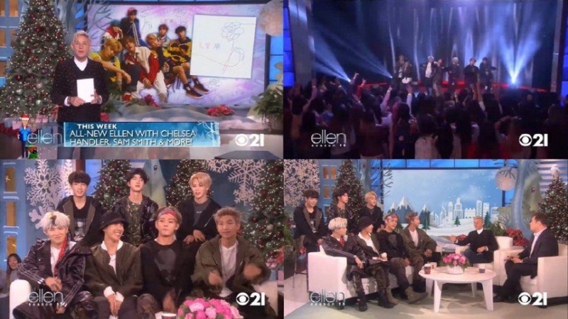 K-pop Group BTS Appears on U.S. Talk Show ‘Ellen’