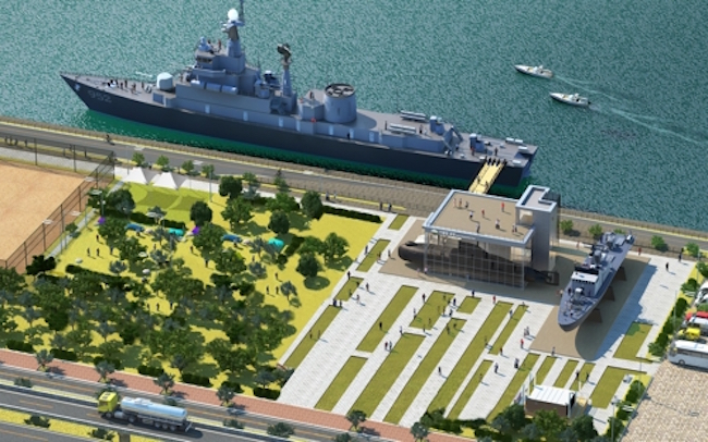 Three retired naval vessels have been moved to the banks of the Han River in the neighborhood of Mangwon, Seoul, where they will be opened to the public as museum ships. (Image: Yonhap)