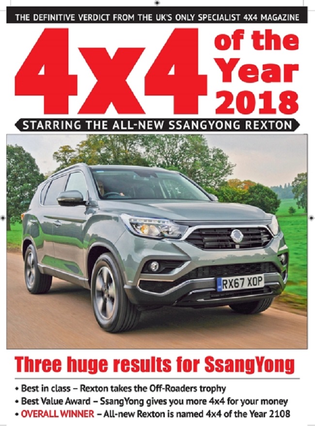 The G4 Rexton will grace the cover of 4x4's February issue. (Image: Ssangyong Motor)