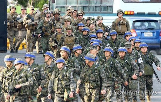 South Korea's defense ministry affirmed Tuesday that the country's troops will conduct combined command-post drills with the United States this year despite Olympics-driven rapprochement with North Korea. (Image: Yonhap)
