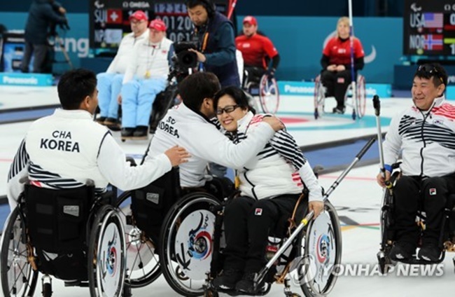 S. Korea Reaches Wheelchair Curling Semifinals at PyeongChang Paralympics