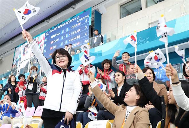 Since then, Kim has been a consistent presence in the stands during events featuring South Korean performers. (Image: Yonhap)