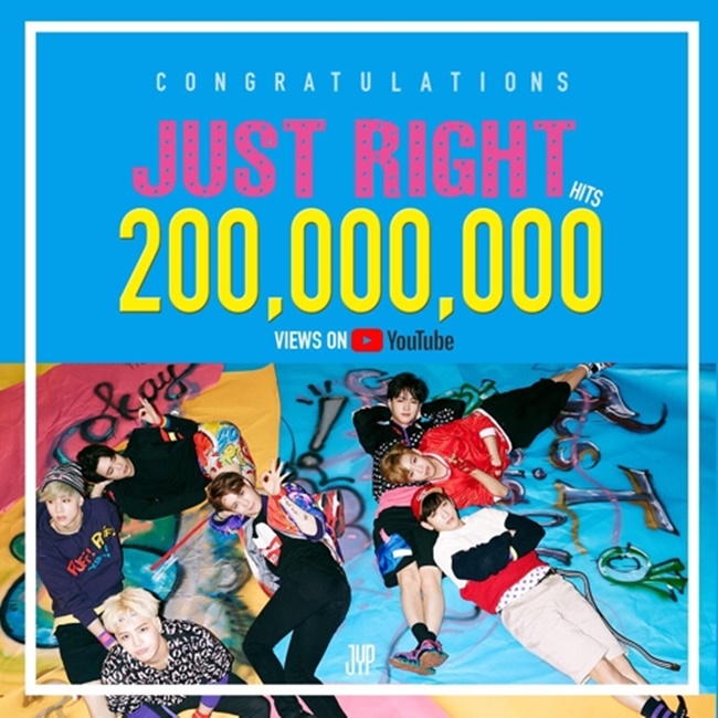 GOT7′s ‘Just Right’ Tops 200 Million YouTube Views