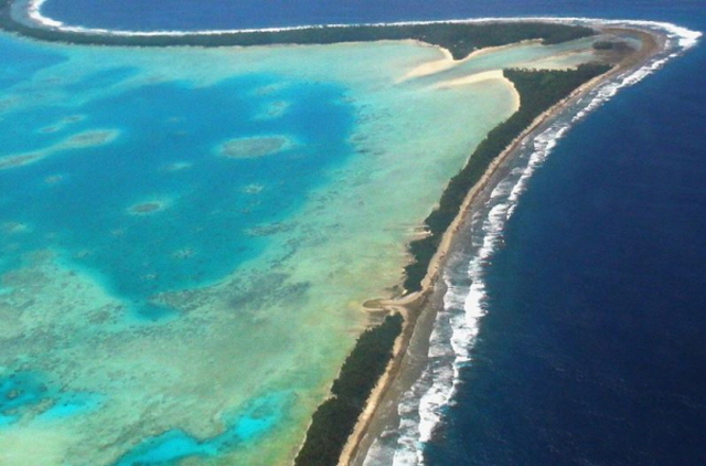 Composed of nine coral islands, Tuvalu stands at just 5 meters above sea. (image: Min. of Oceans & Fisheries) 