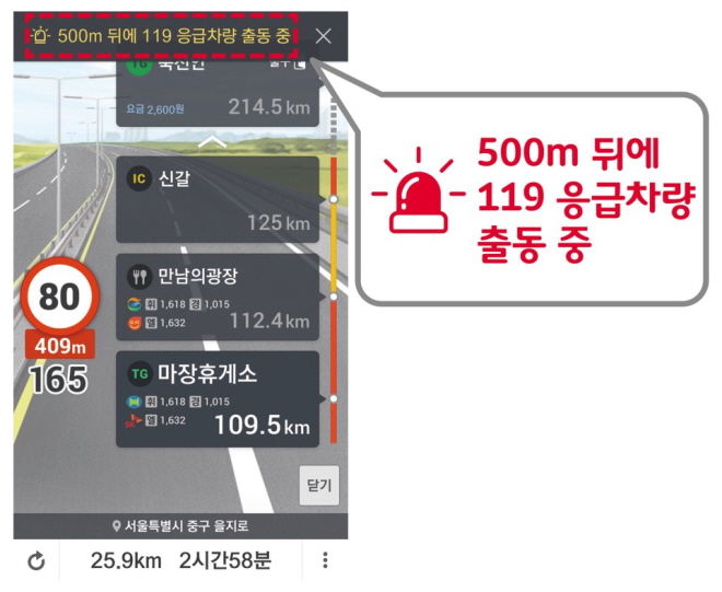 SK Telecom’s Navigation App to Alert Drivers to the Presence of Ambulances