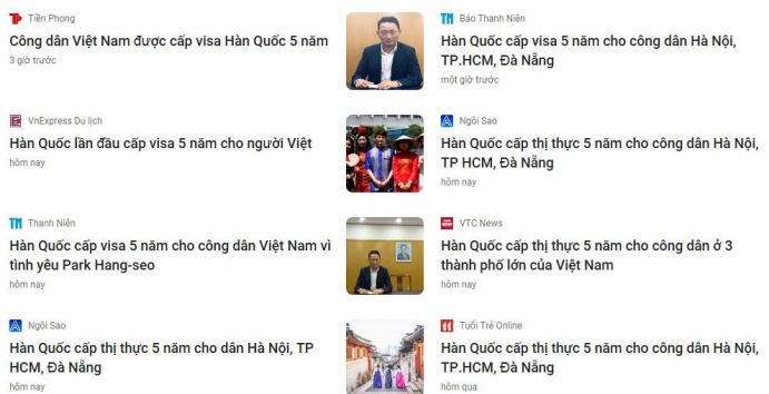 Vietnamese daily newspapers including Tuoi Tre, Thanh Nien, Dan Tri, Tien Phong, and others as well as television channels and online media offered extensive coverage of the South Korean decision. (image: Yonhap)
