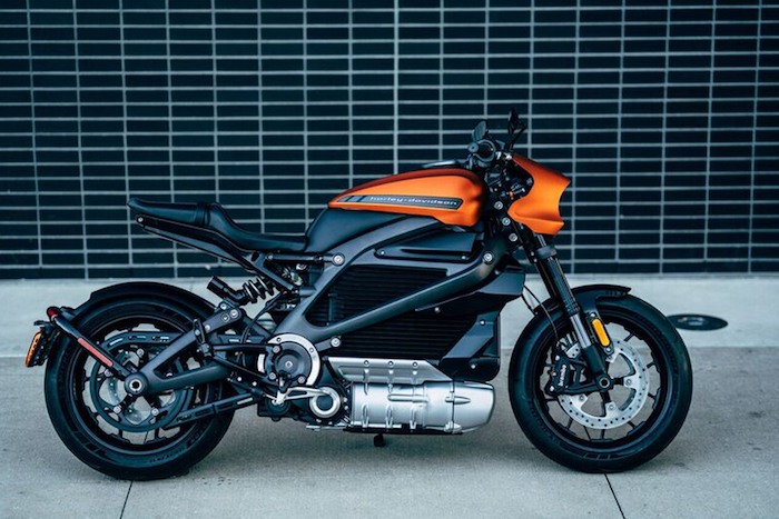 Harvey-Davidson's electric motorcycle LiveWire, which is equipped with Samsung's battery pack. LiveWire was presented at the 2019 Consumer Electronics Show held in Las Vegas. (Image: Samsung SDI Co.)